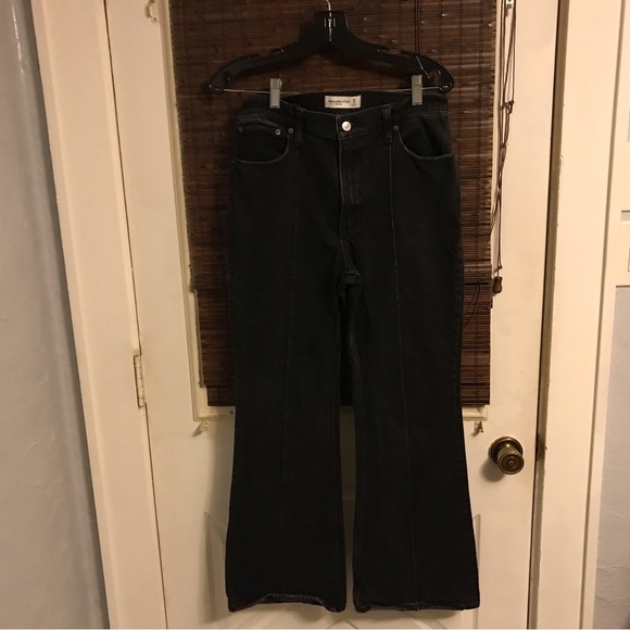 Abercrombie & Fitch Denim - Abercrombie & Fitch High Rise Flare Black Jeans